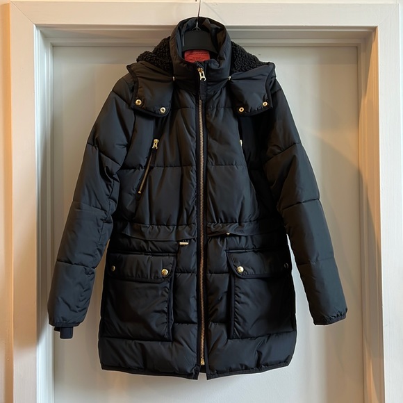 J. Crew Chateau Signature Puffer Jacket Black Size Small - Picture 1 of 6